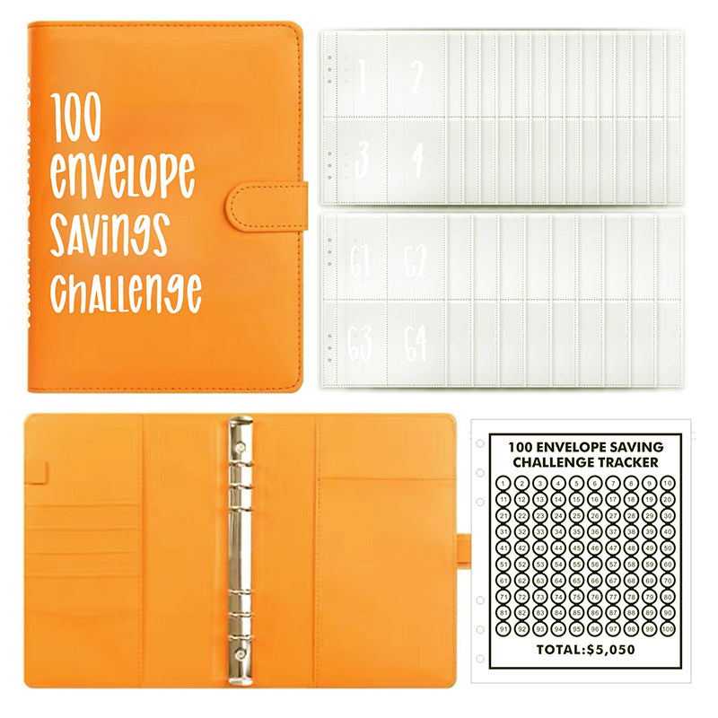 100 Envelope Challenge Binder【Buy 2 Get 5% Off】