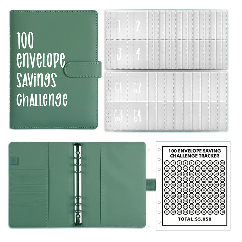 100 Envelope Challenge Binder【Buy 2 Get 5% Off】