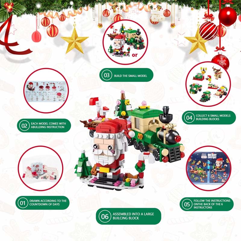 2024 New Christmas Building Blocks Gift Box