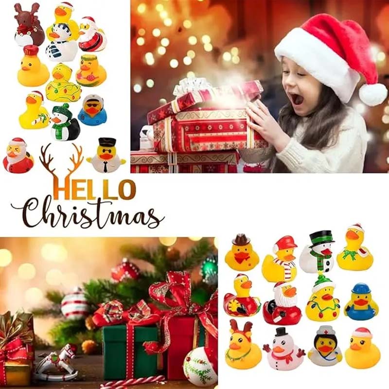 Pre sale for 14 days---24 Pcs Christmas Rubber Ducks Advent Calendar