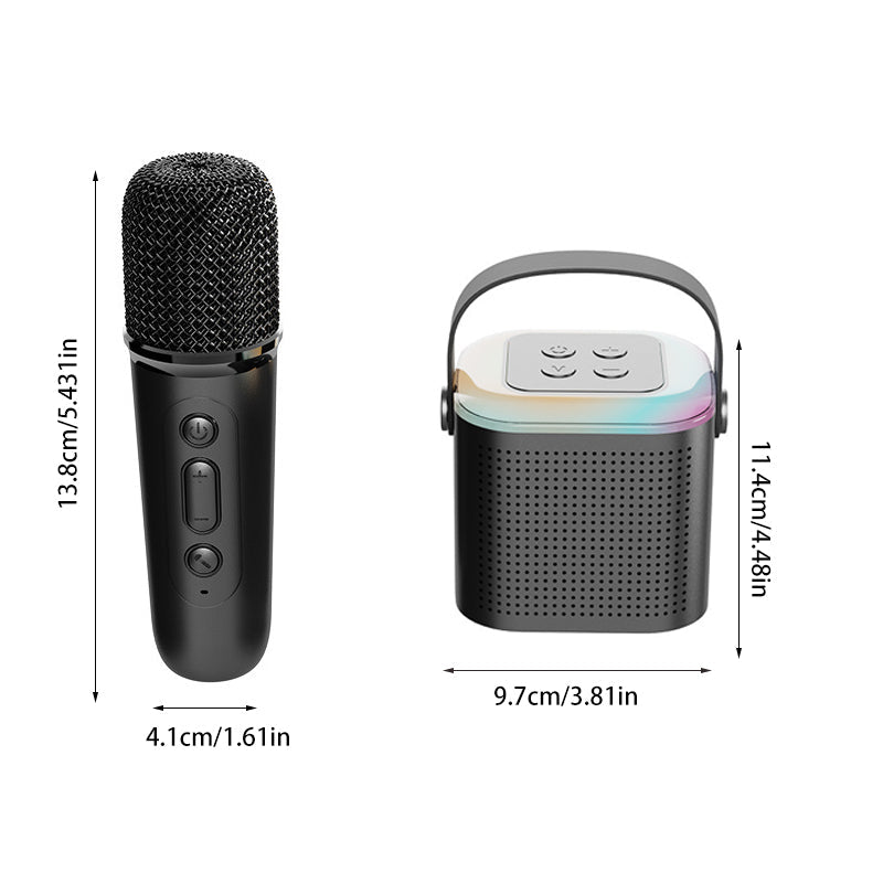 Mini Karaoke Machine with Wireless Microphones