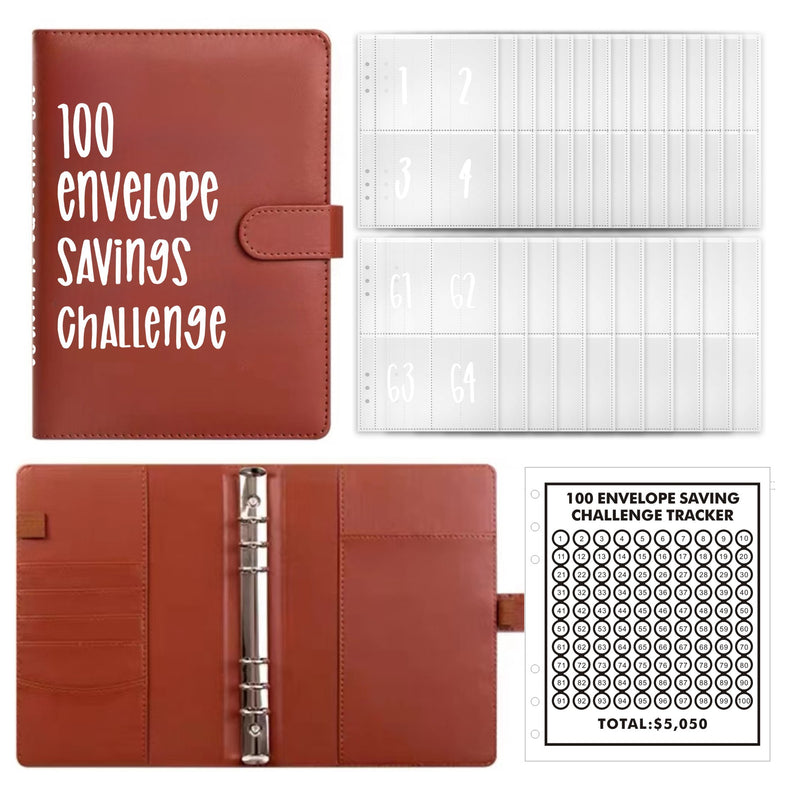 100 Envelope Challenge Binder【Buy 2 Get 5% Off】