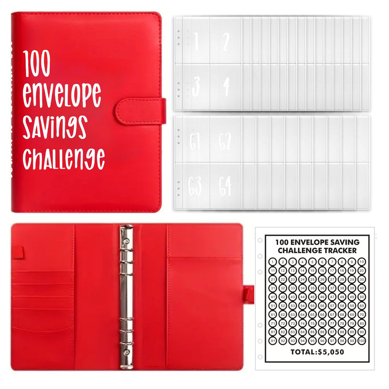 100 Envelope Challenge Binder【Buy 2 Get 5% Off】