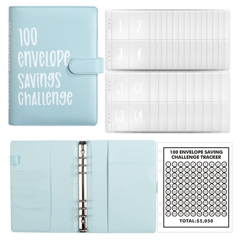 100 Envelope Challenge Binder【Buy 2 Get 5% Off】