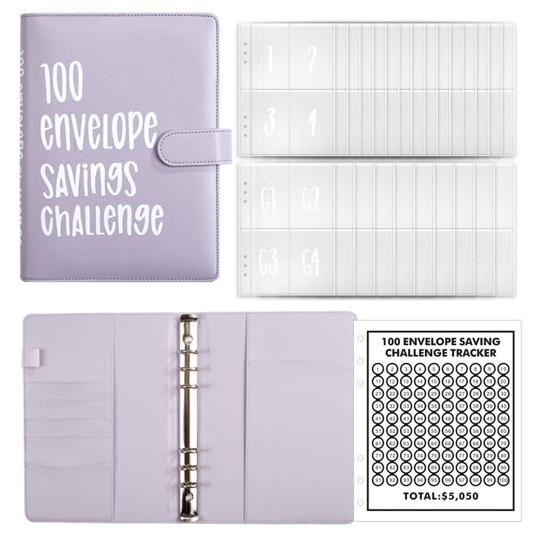 100 Envelope Challenge Binder【Buy 2 Get 5% Off】