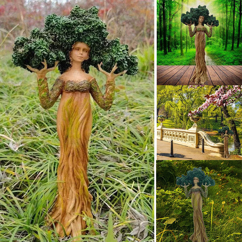 Resin Dryad Hand Painted Statue