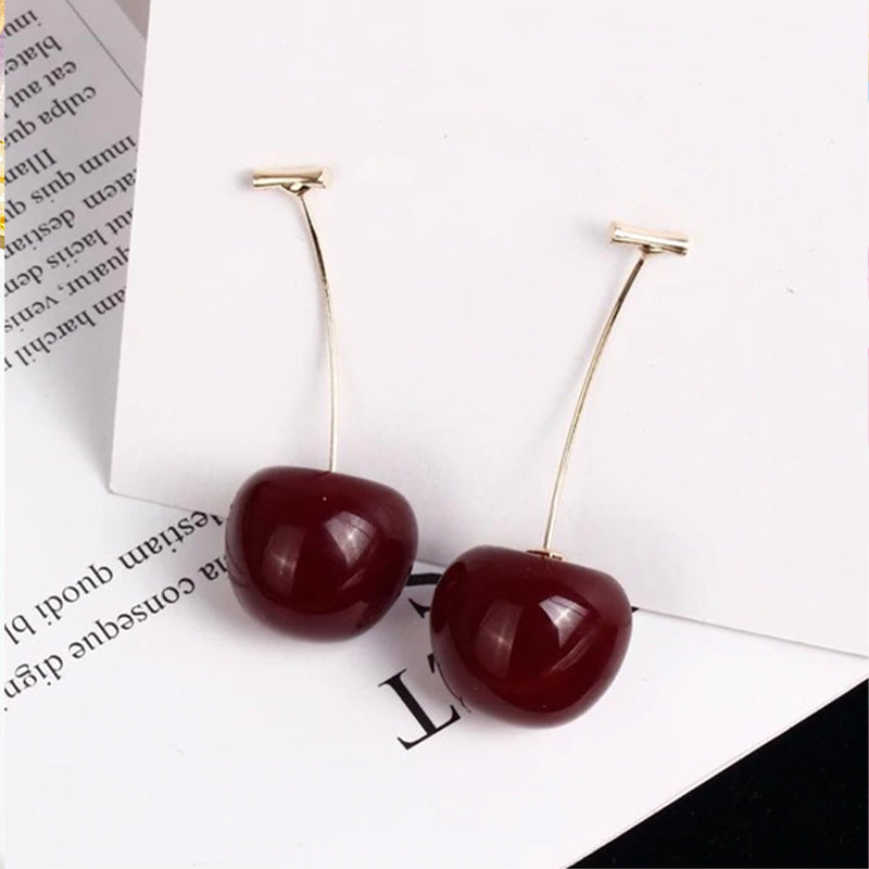 Cute 3D Cherry Earrings