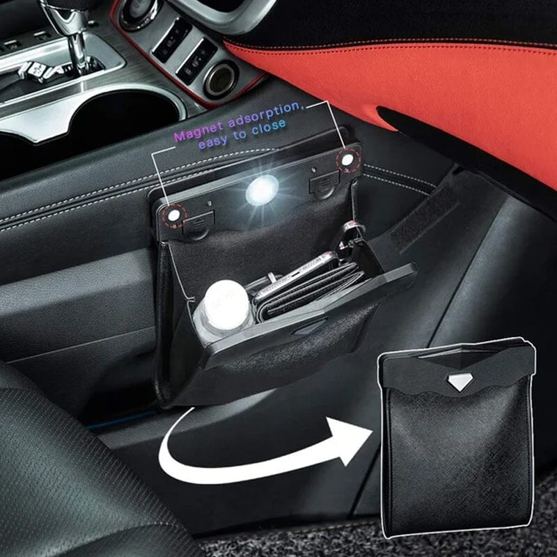 Waterproof Car Leather Trash Can