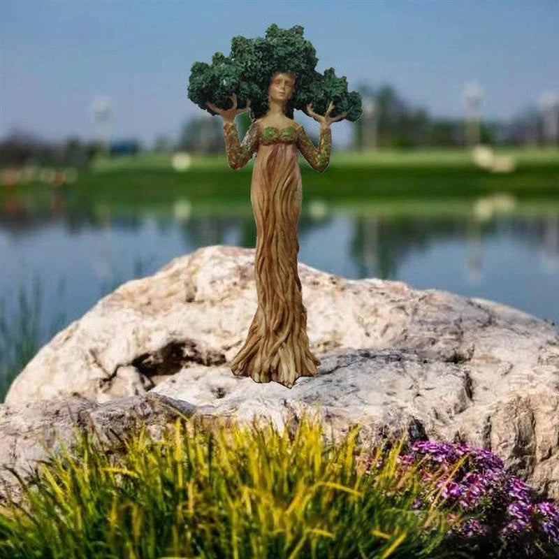 Resin Dryad Hand Painted Statue