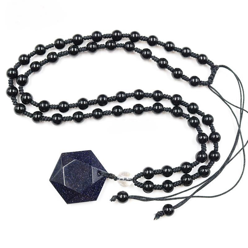 Healing Hexagonal Crystal Pendant Necklace