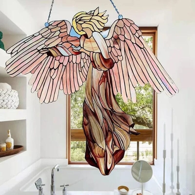 Elegant Angel & Dove Suncatcher