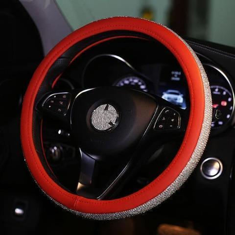 CRYSTAL STEERING WHEEL COVER